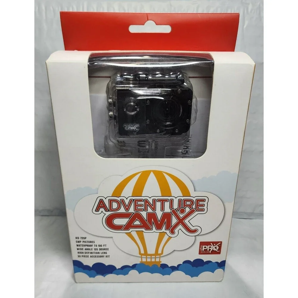 Adventure CamX Ultra ProX (GoPro Equivalent) HD 720p 30 Piece Accessorie Pack